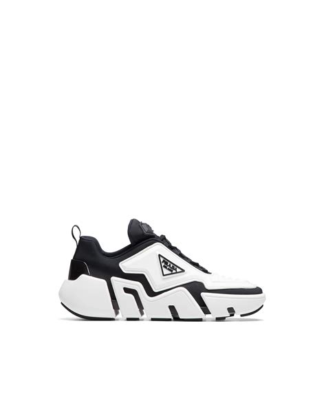 Black/white Technical fabric sneakers 